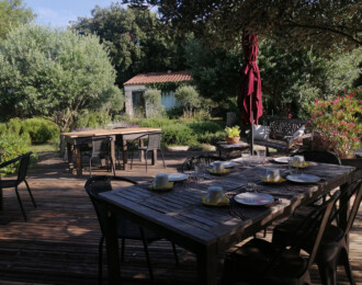 Petit-déjeuner en terrasse